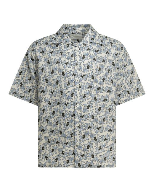 Prada Gray Casual Floral Shirt for men