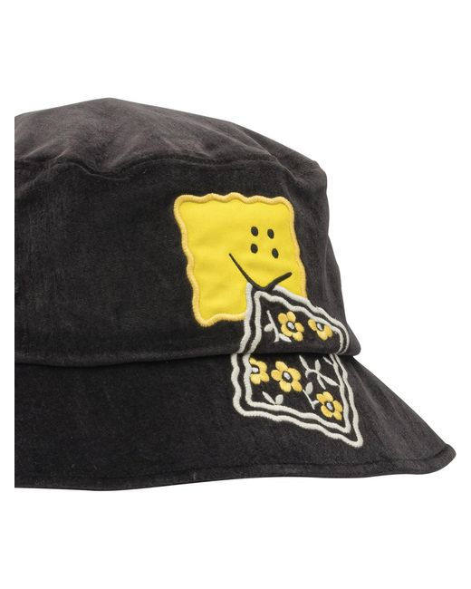 Kapital Black Peckish Rainbowy Bucket Hat for men