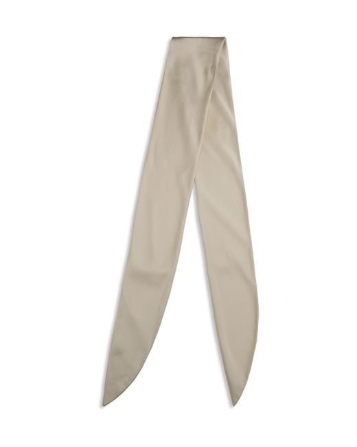 Loro Piana Mireille Satin Scarf Natural Ivory