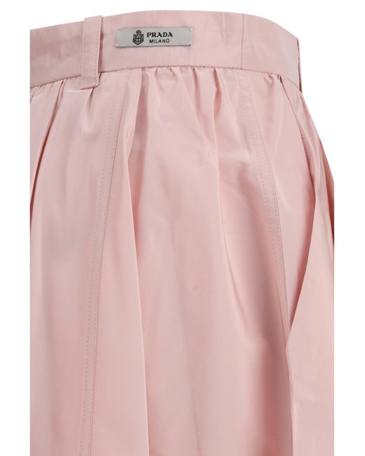 Prada Pink Long Silk Skirt