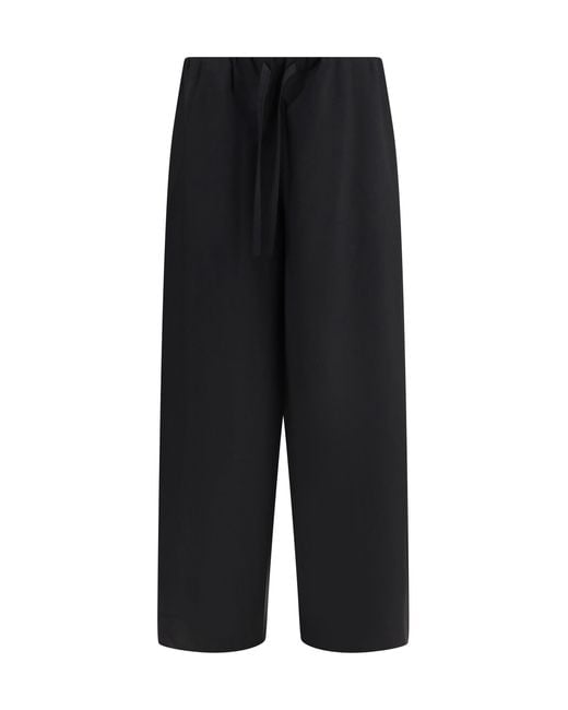 Totême Black Drawstring Dinner Pants