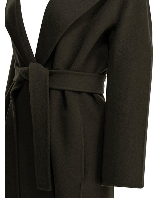 Max Mara Black Long Wool Coat