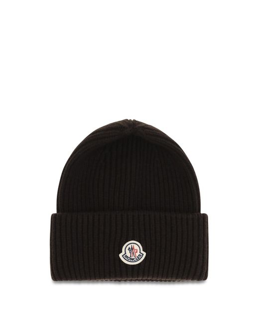Moncler Black Wool And Cashmere-Blend Beanie for men
