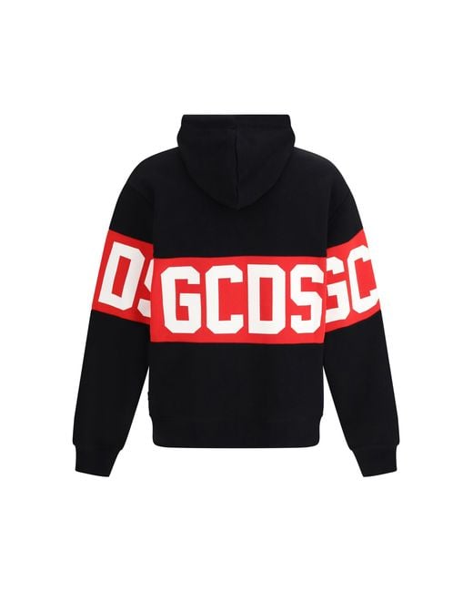 Gcds Red Cotton Hoodie for men