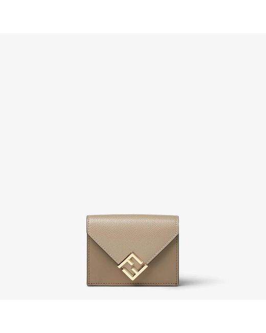 Fendi Natural "Diamonds" Tri-Folds Wallet