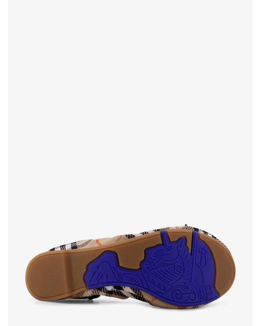 Burberry Multicolor Fawn Ballerinas With Traditional Check Motif