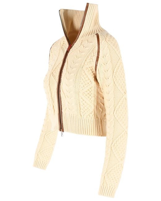 DIESEL Natural 'Intelle' Dark Ivory Cotton And Wool Sweater
