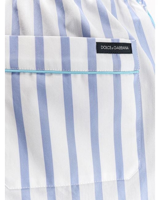 Dolce & Gabbana Blue Dolce & Gabbana Cotton And Silk Shorts