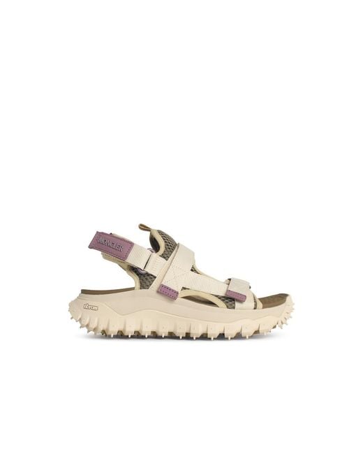 Moncler White 'Trailgrip Vela' Ivory Polyamide Sandals