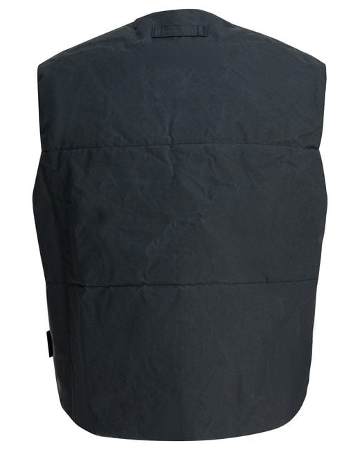 GR10K Blue Cotton Sleeveless Jacket Jackets And Coats