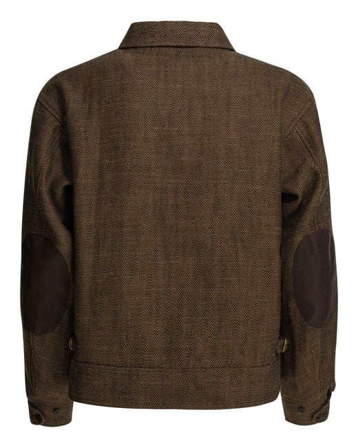 Visvim Brown Linen Wool Jacket for men