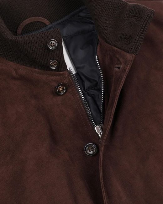 Valstar Brown Valastrino Padded Suede Jacket for men