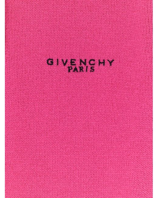 Givenchy Pink Wool And Cashmere Polo Shirt