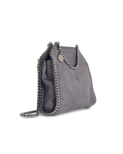 Stella McCartney Gray 'Falabella Tiny Tote' 'Shaggy Deer' Bag