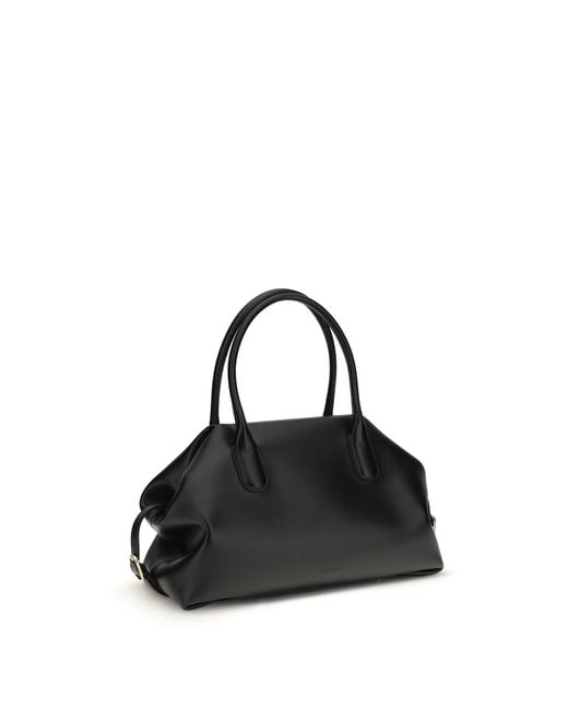 THEMOIRÈ Black Tallia Trank Medium Shoulder Bag Jet