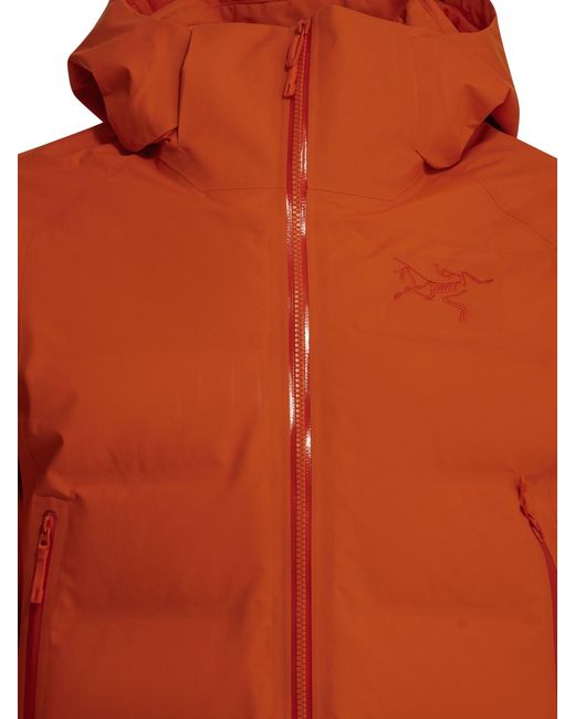 Arc'teryx Orange "Fissile" Short Down Jacket for men