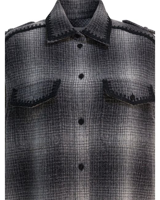 Golden Goose Deluxe Brand Black Wool-blend Chemisier Dress