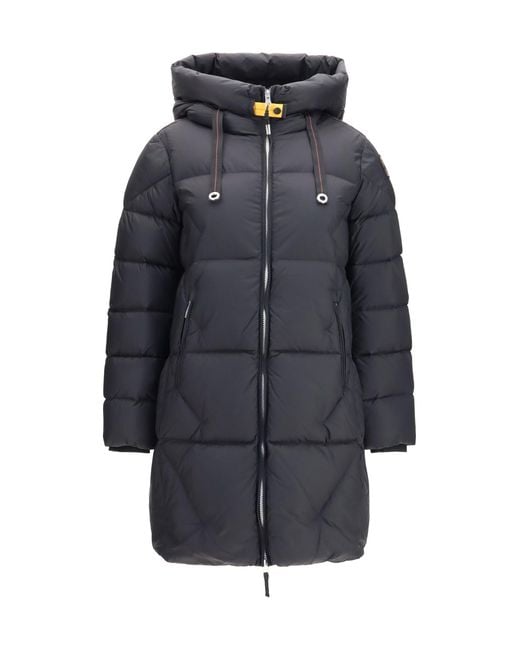 Parajumpers Blue Long Puffer Jacket Janet