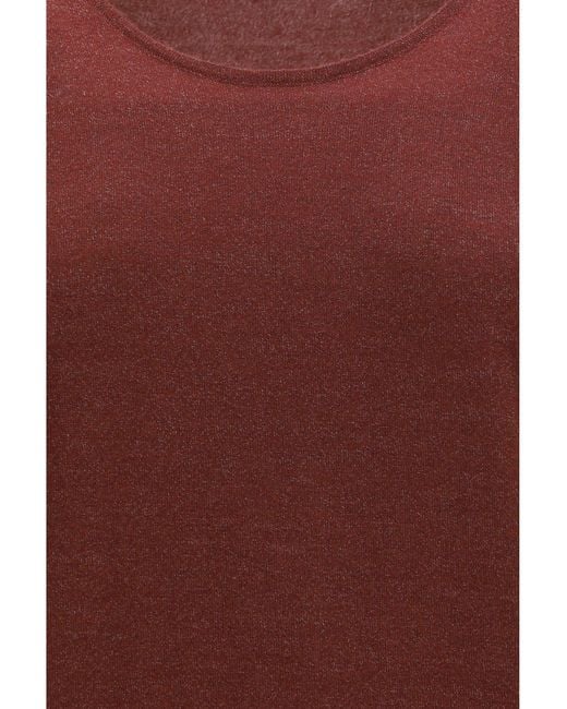 Brunello Cucinelli Red Luminous Knit Tank Top