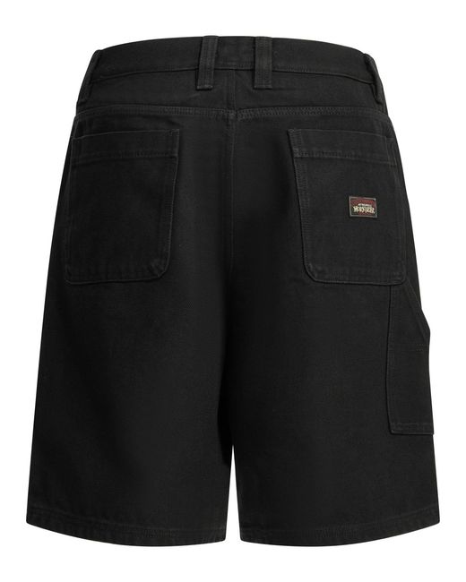 Stussy Black Cotton Shorts for men