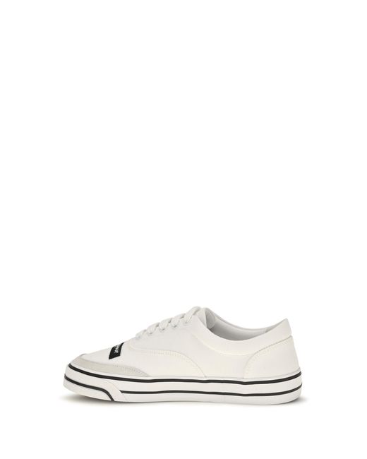 Dolce & Gabbana White Dolce & Gabbana Sailing Canvas Sneakers Cream
