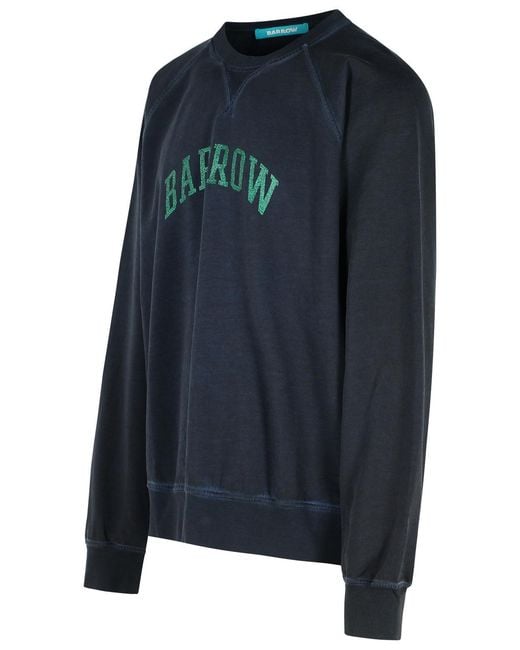 Barrow Blue Cotton Sweatshirt for men