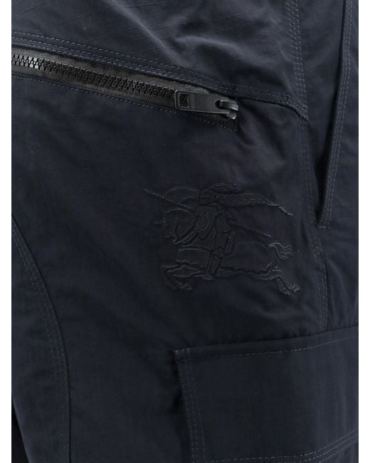 Burberry Blue Sidcot Nylon Trousers for men