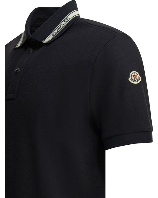 Moncler Black Polo Shirt for men