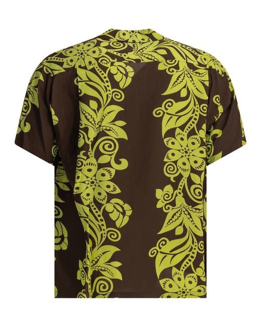 Sun Surf Green "Pictograph Flower" Casual Shirt for men