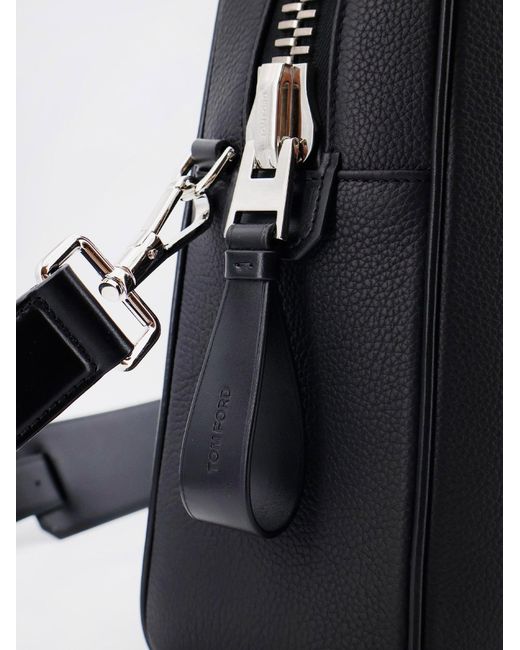 Tom Ford Black Leather Work Bag for men
