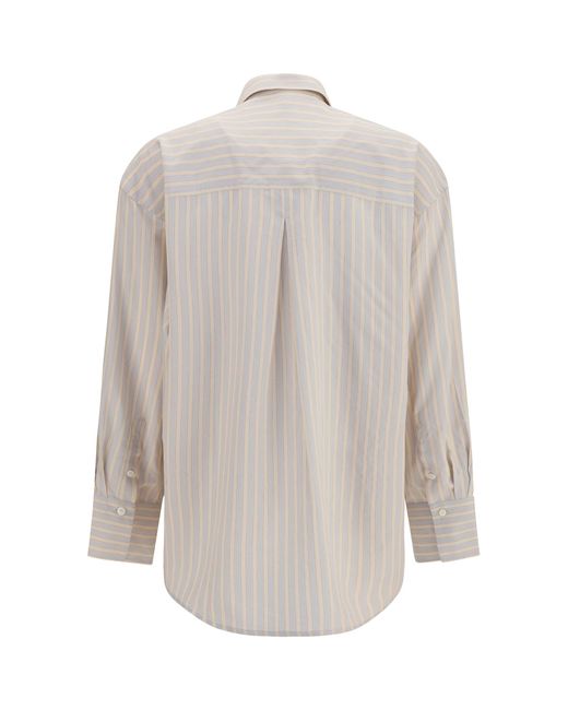 Totême White Oversized Striped Shirt
