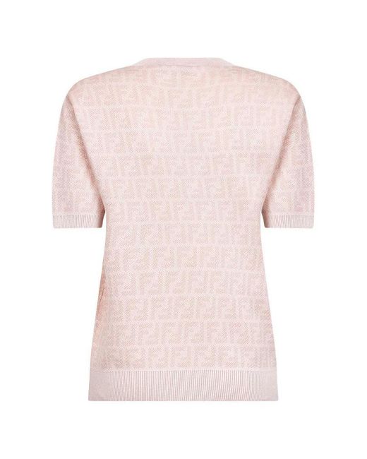 Fendi Pink Crewneck Knitwear