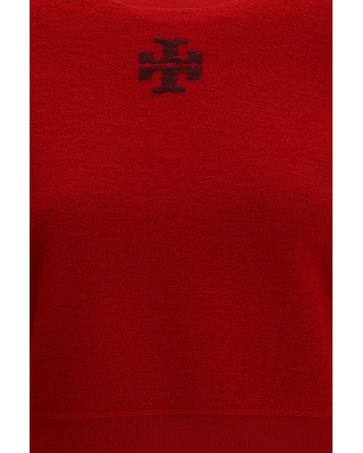 Tory Burch Red Wool Sweater