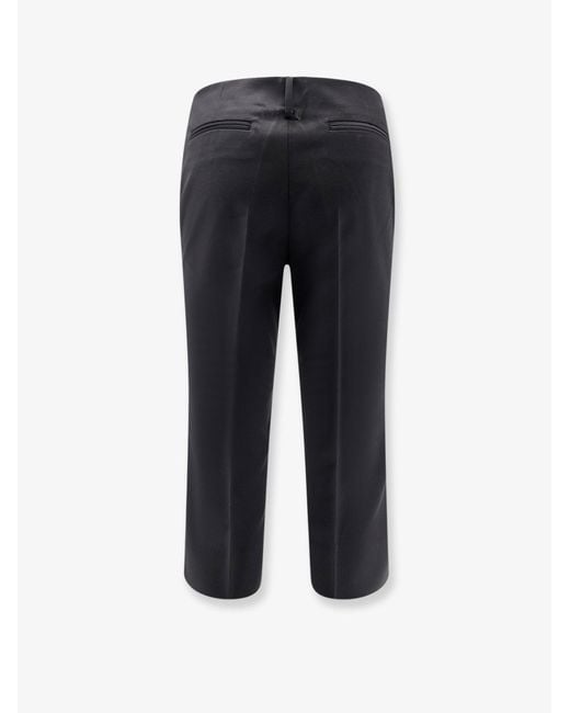 TONYWACK Blue Wool Blend Capri Trousers