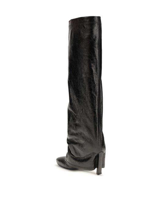 The Attico Black Knee-High Eco-Leather Boots