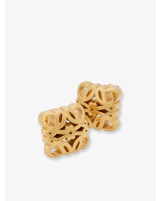 Loewe Metallic Paula's Ibiza -Bombe Anagram Brass Earrings