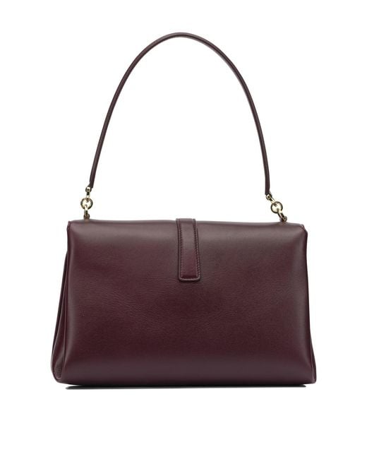 Ferragamo Purple Leather Handbag