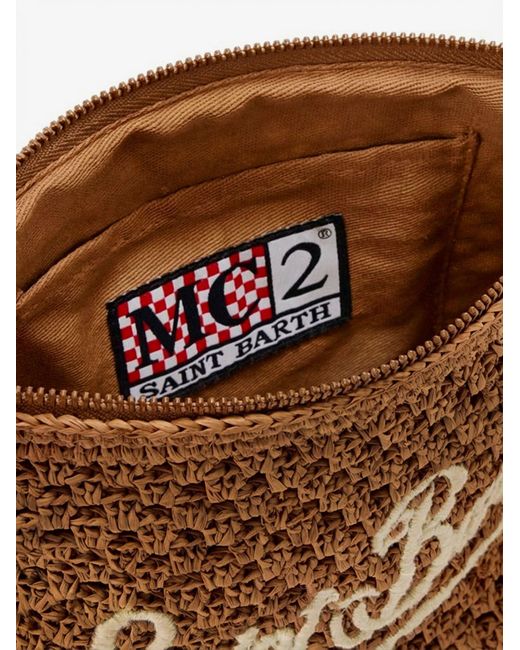 Mc2 Saint Barth Brown Clutch Bag Raffia