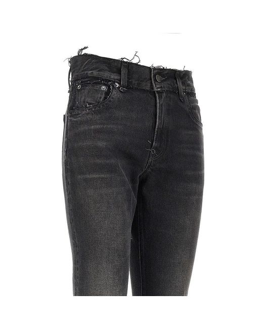 Haikure Black Flora Vintage Effect Jeans