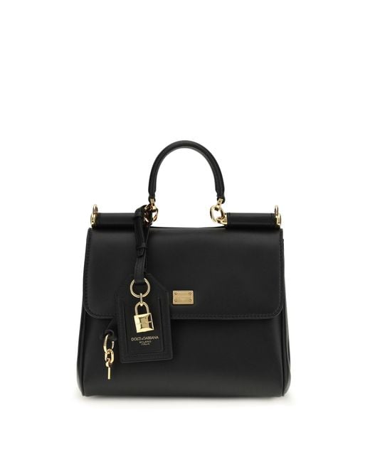 Dolce & Gabbana Black Shoulder Bag My Sicily Leather