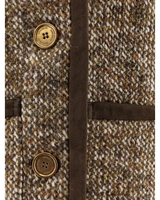 Golden Goose Deluxe Brand Green Boxy Fit Wool Blend Blazer