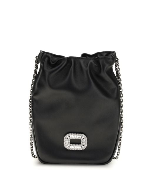 Roger Vivier Black Nano Pilgrim Bucket Bag