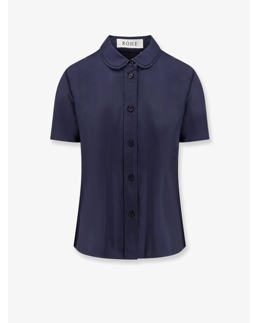 Rohe Blue Silk Shirt