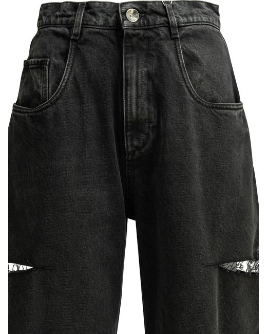 Maison Margiela Black Straight-Leg Cotton Jeans