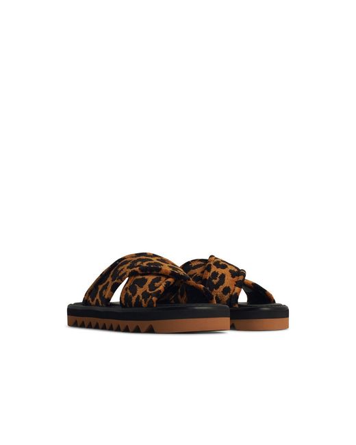 Stella McCartney Brown 'Leo' Multicoloured Leather Blend Slippers
