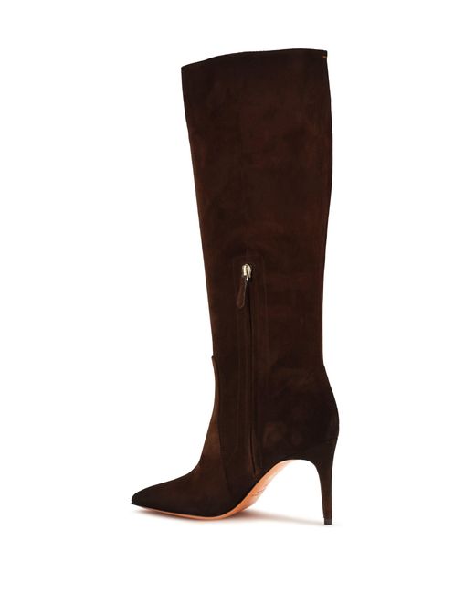 Santoni Brown Pointed High Boots