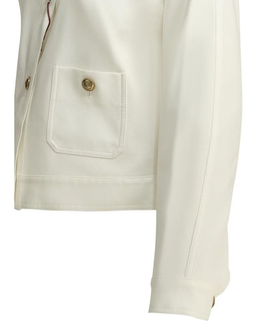 Max Mara White Cotton Lightweight Jacket
