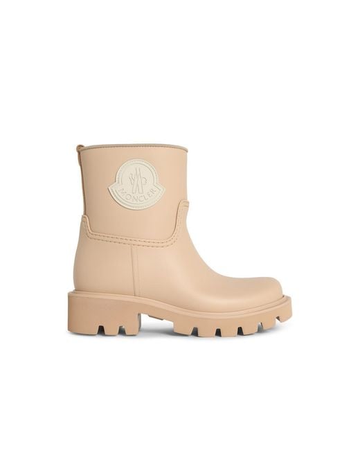 Moncler Natural 'Kickstream' Sand Pvc Rain Boots
