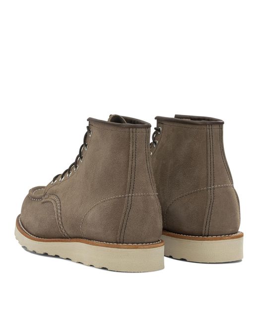Red Wing Brown "Classic Moc Toe" Lace-Up Boots for men
