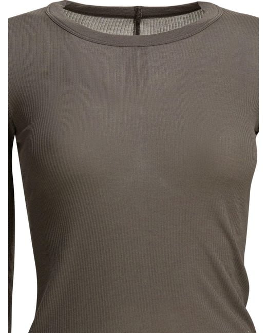 Rick Owens Gray Silk-Blend Crew-Neck T-Shirt
